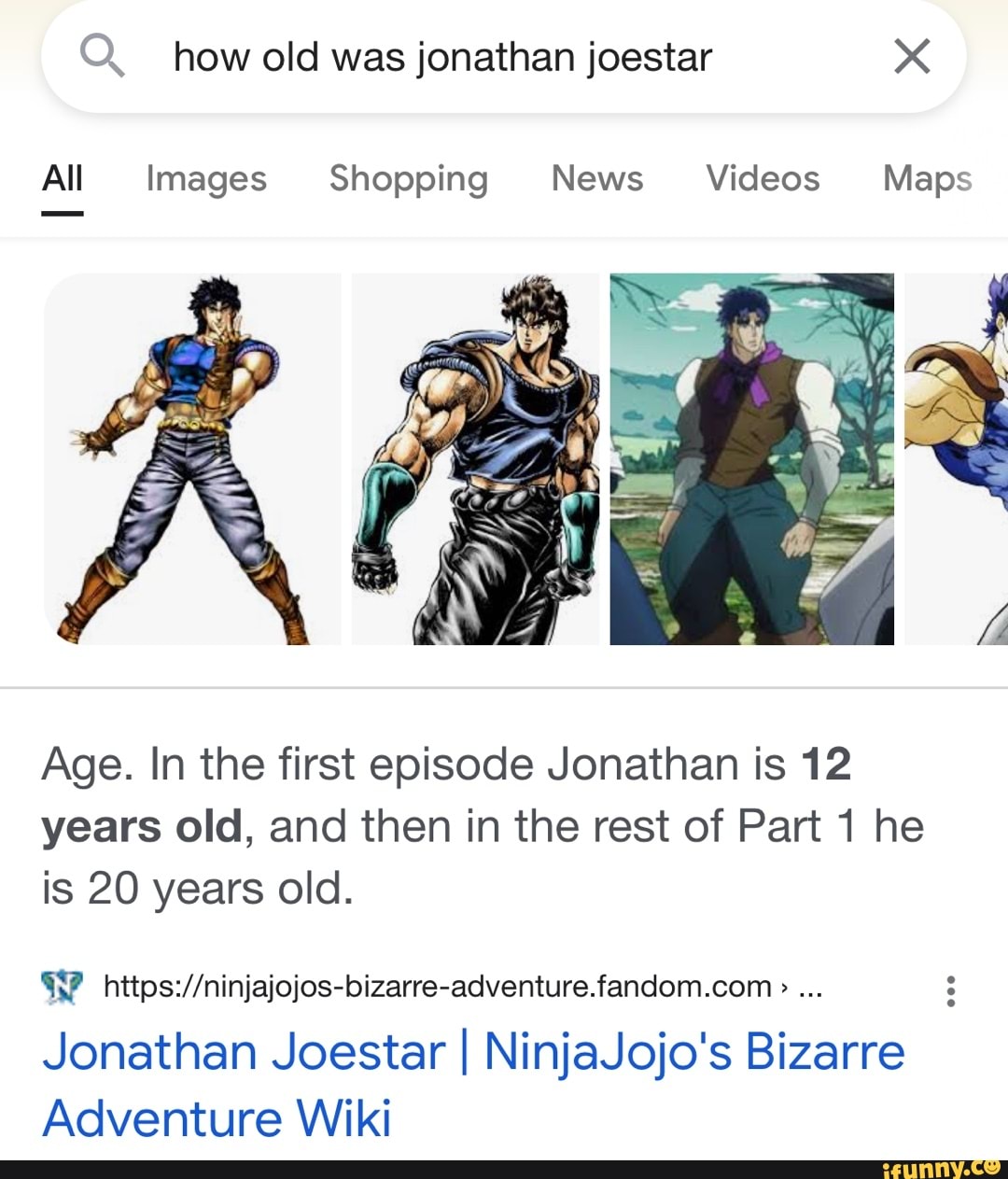 How old was jonathan joestar All Images Shopping News Videos