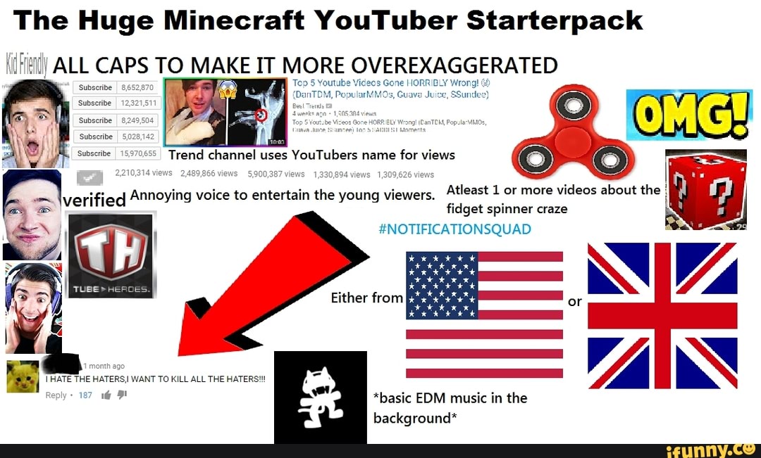 The Huge Minecraft Youtuber Starterpack Ifunny