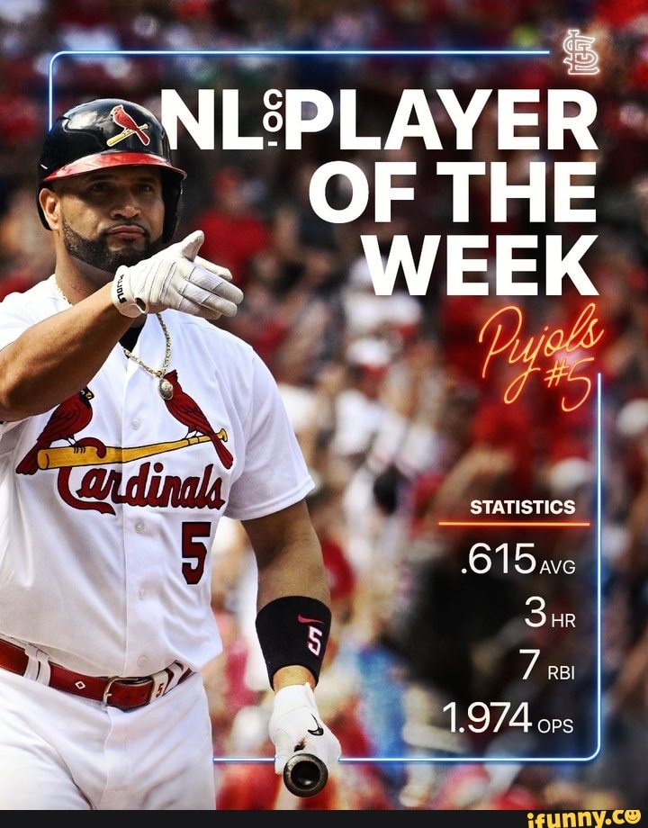 SN OF WEEK STATISTICS 3 HR 7 RBI - )