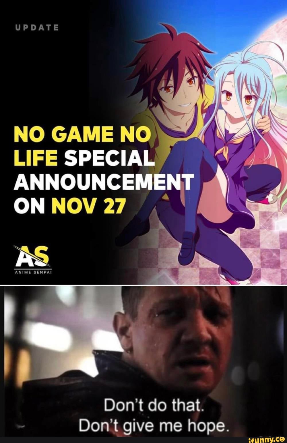 No Game No Life Announcement November 27