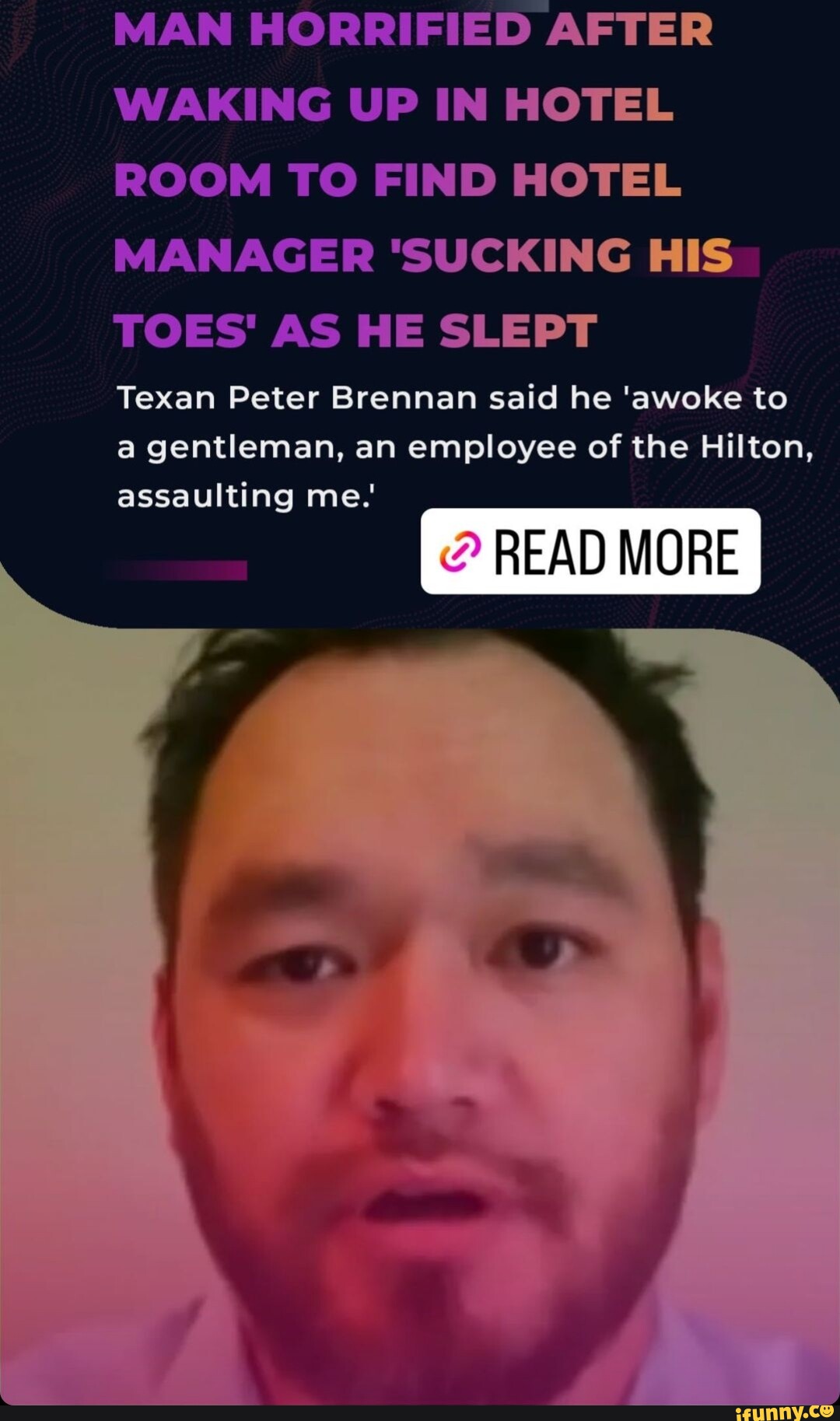 Man Horrified After Waking Up In Hotel Room To Find Hotel Manager Sucking His Toes As He