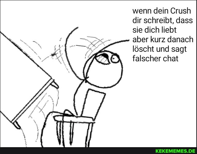 wenn dein Crush dir schreibt, dass sie dich liebt aber kurz danach löscht und sagt falscher chat