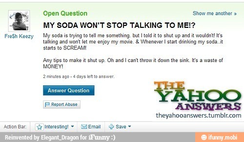 1
Fresh Koszy
Open Question Show me another MY SODA WON'T STOP TALKING TO MEI?
DR TA re RR Ce
stars to SCREAM!
'Any tips to make lt shut up. Oh and I cant throw it down the sink. I's a waste of
eng