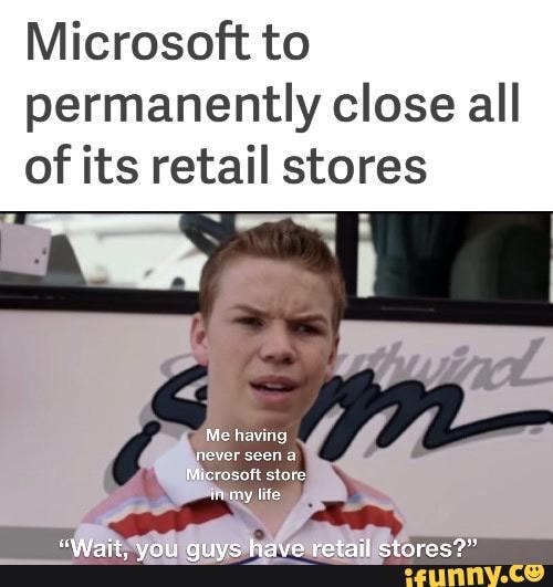 Microsoft to
permanently close all
of its retail stores