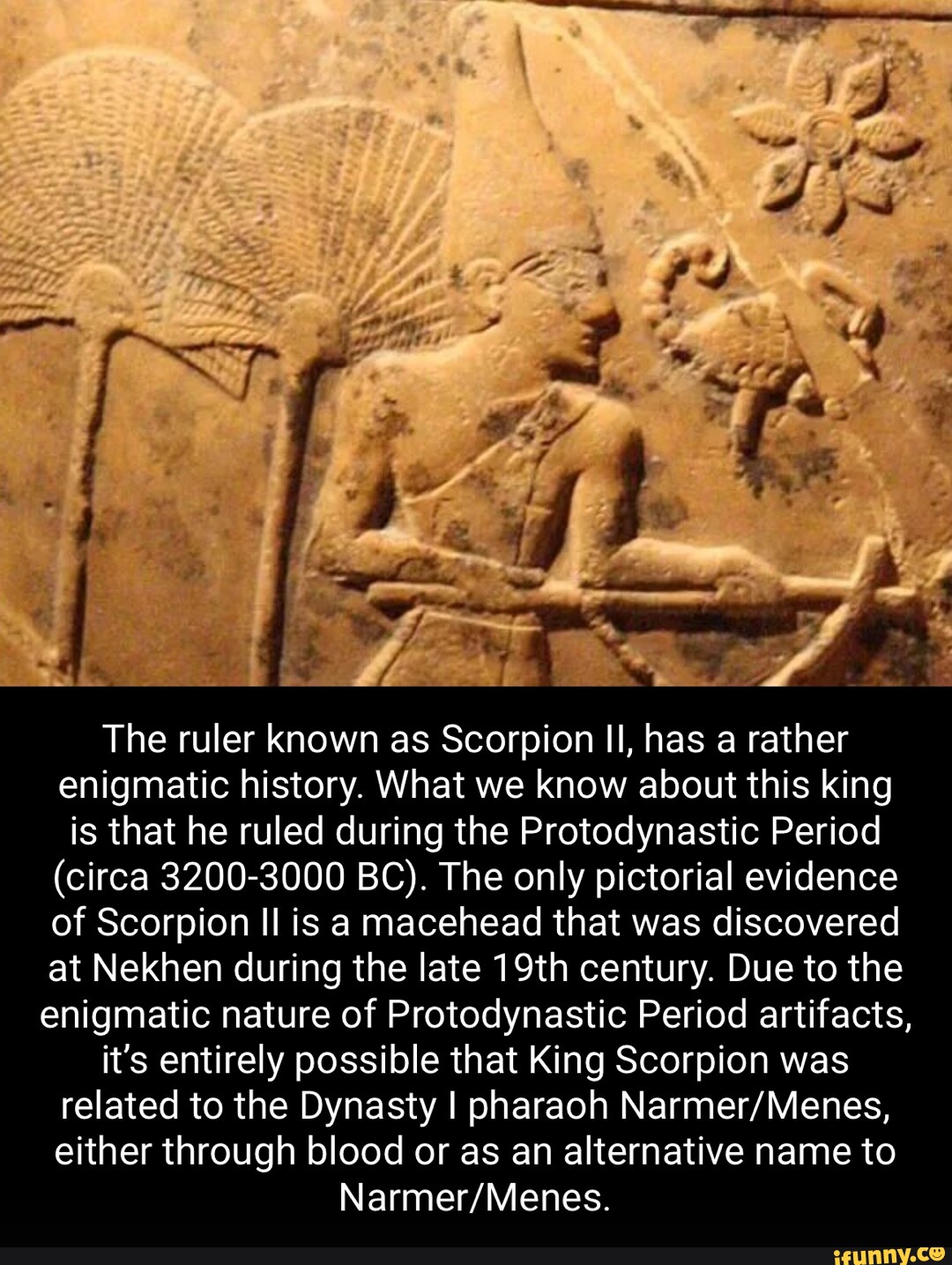 The ruler known as Scorpion II, has a rather enigmatic history. What we ...