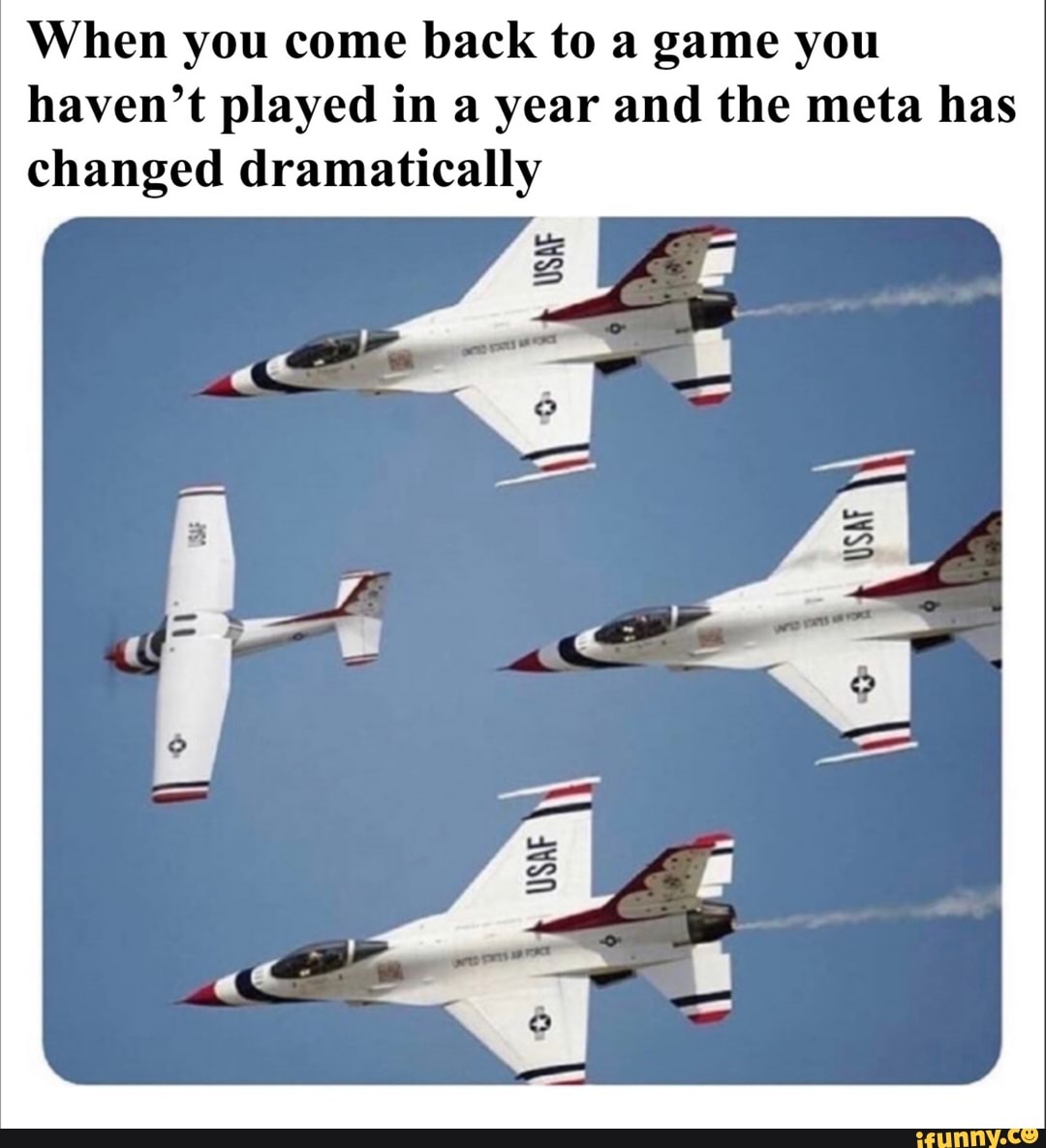 When you come back to a game you haven’t played in a year and the meta ...