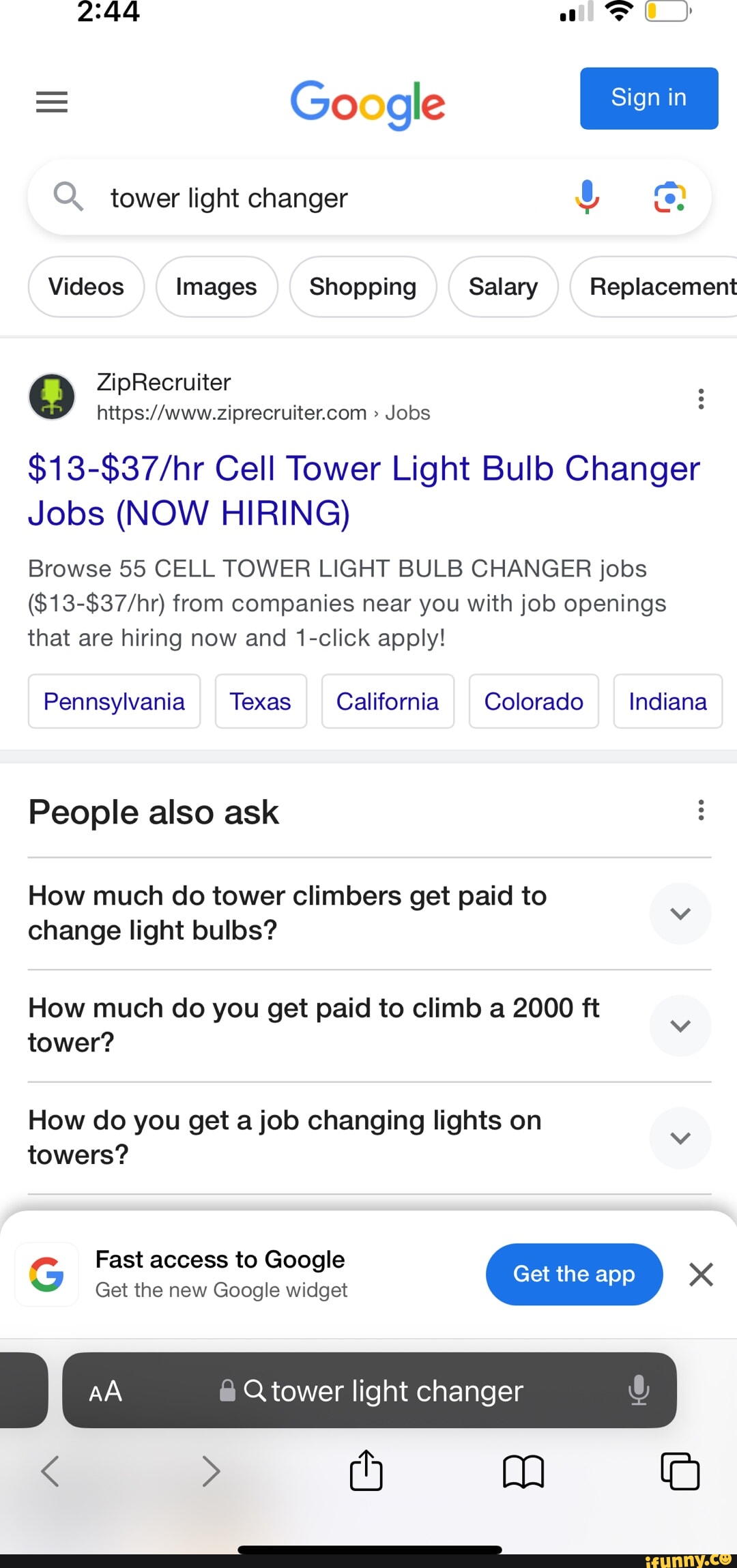Tower Light Bulb Changer Jobs Shelly Lighting