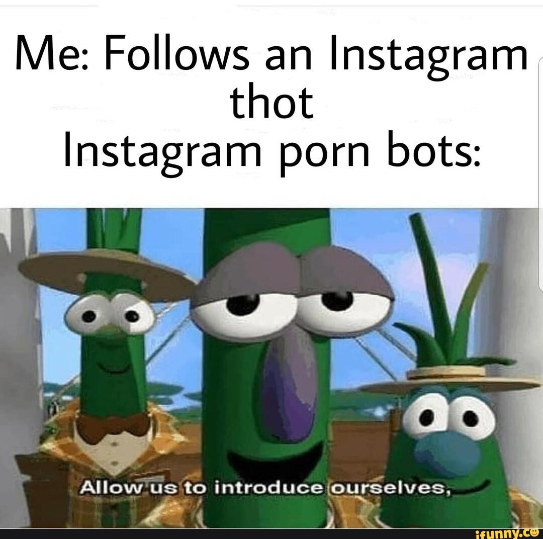 Me: Follows an Instagram thot Instagram porn bots: Allow us to introduce -  iFunny