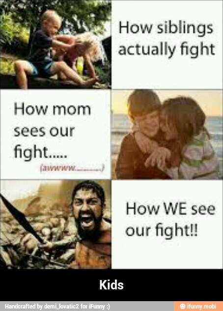 How mom
sees our
How WE see
our
fight! - Kids