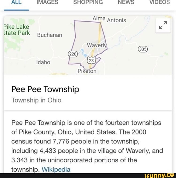where did pee pee township get its name?