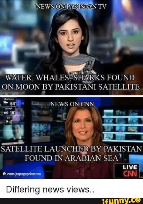 TV WATER, "SHARKS FOUND ON MOON BY PAKISTANI SATELLITE NEWS ON'CNN SATELLITE  LAUNCHED BY PAKISTAN FOUND IN ARABIAN SEA LiVe CNN Differing news views.. -  )