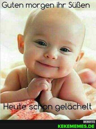 Guten morgen .ihr Süßen