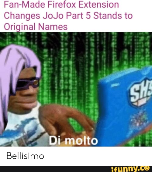Fan-Made Firefox Extension Changes JoJo Part 5 Stands to Original