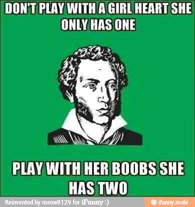 E AS
ONLY/HAS ONE
PLAY, WITHIHER BOOBS SHE
HAS TWO