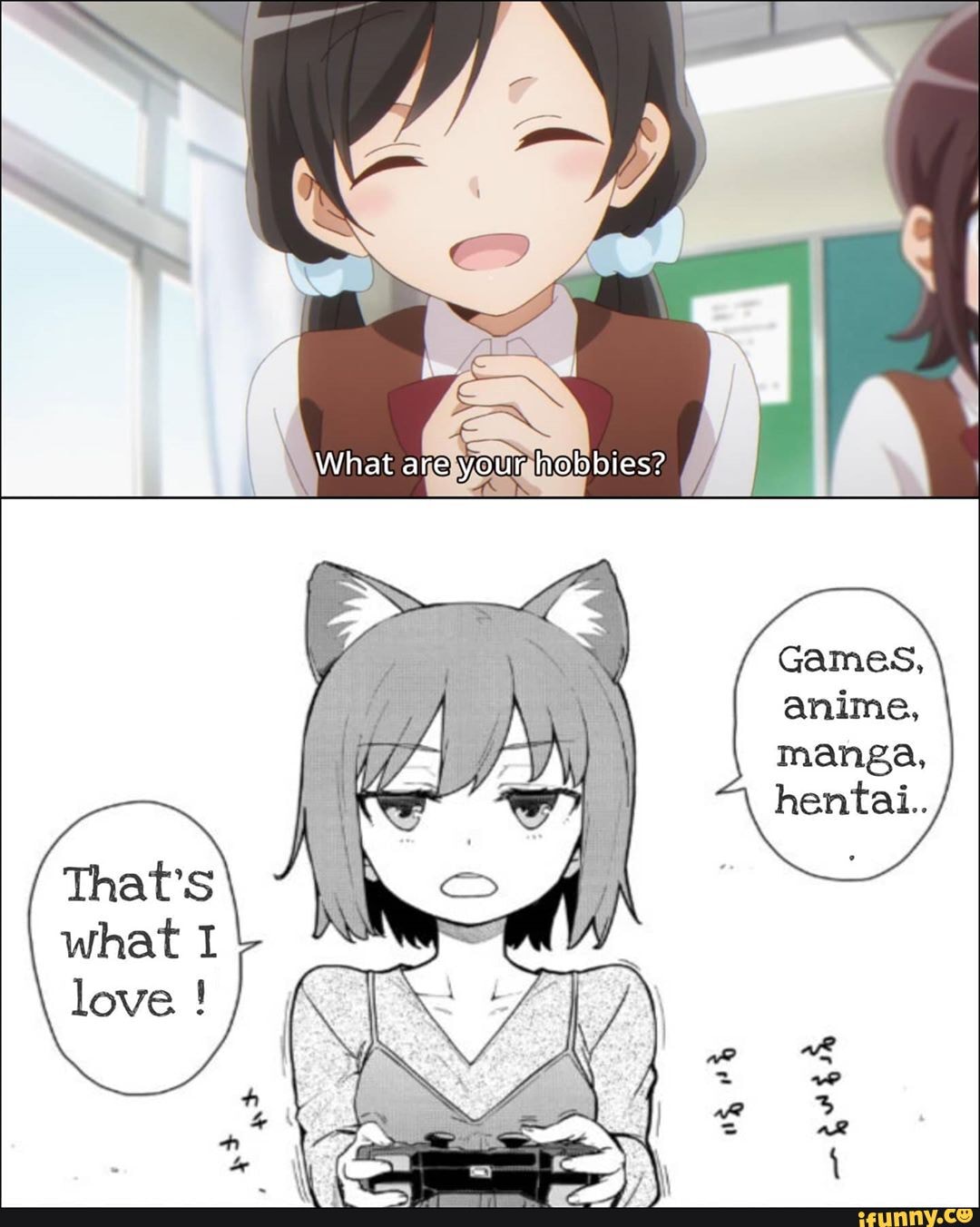 Games,
anime, manga, hentai.