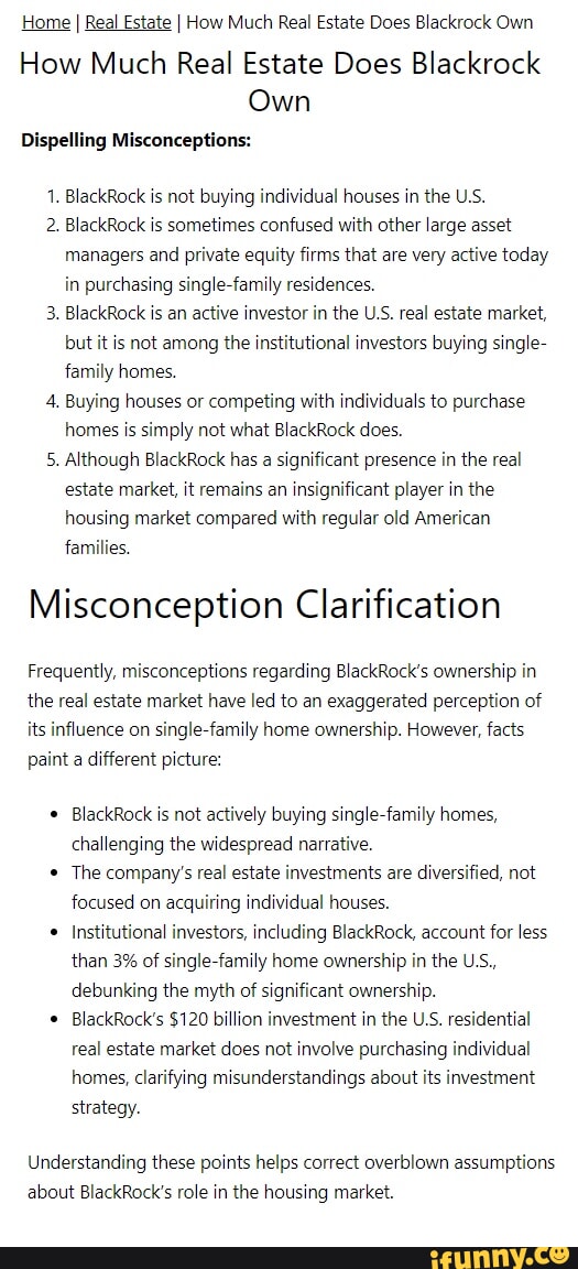 Home I Real Estate I How Much Real Estate Does Blackrock Own How 
