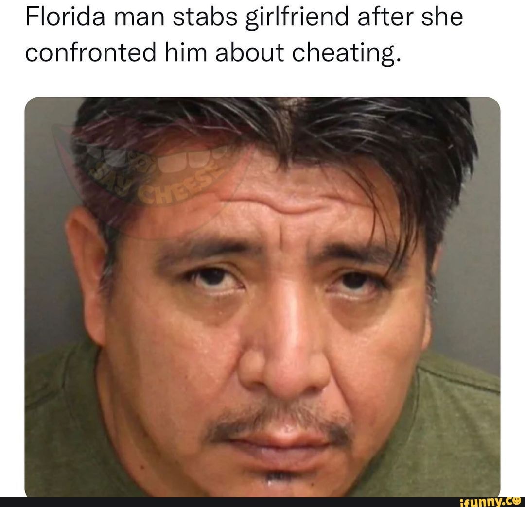 Florida man stabs girlfriend after she confronted him about cheating. picture image photo