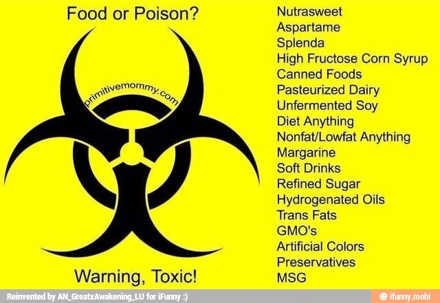 vemommy,
Preservatives
Warning, Toxic! MSG
Aspartame
Splenda
High Fructose Corn Syrup
Canned Foods
Pasteurized Dairy