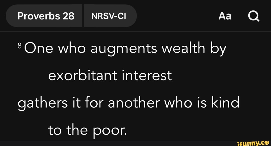Proverbs 28 NRSV-CI Aa *