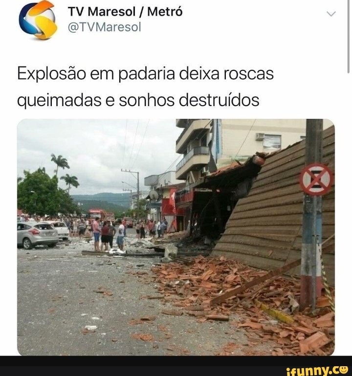 Explosão em padaria deixa roscas queimadas e sonhos destruídos