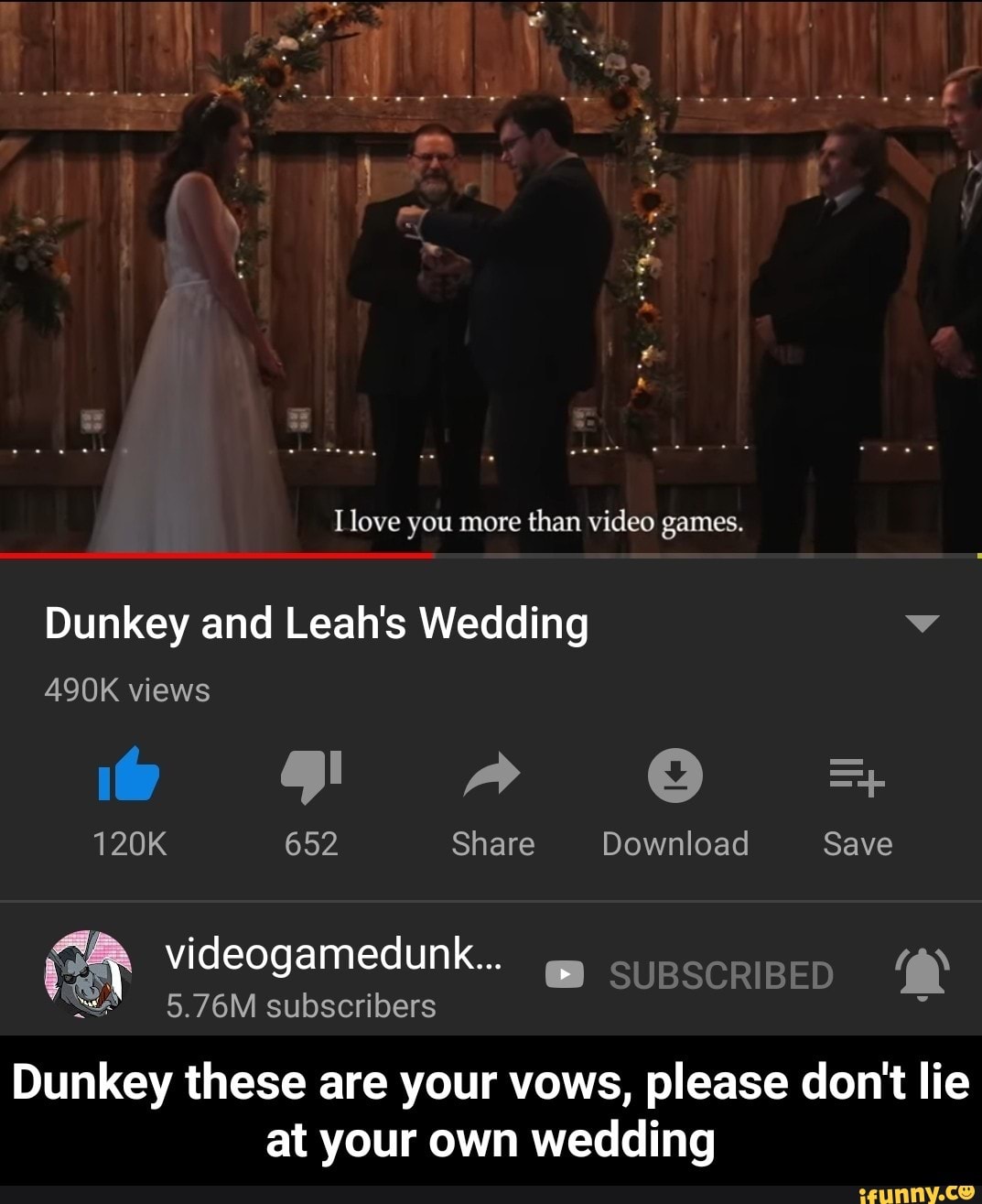 Dunkey Wedding