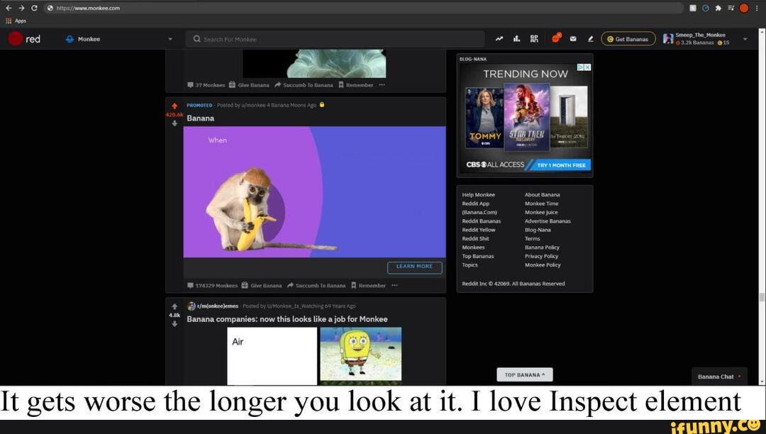 Red Monkee Q 27 Monkees Give Ganana Succumb ToGanana Remember Banana