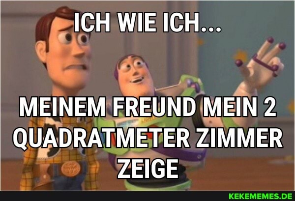 ICH WIE ICH...
MEINEM FREUND MEIN 2
QUADRATMETER ZIMMER ZEIGE