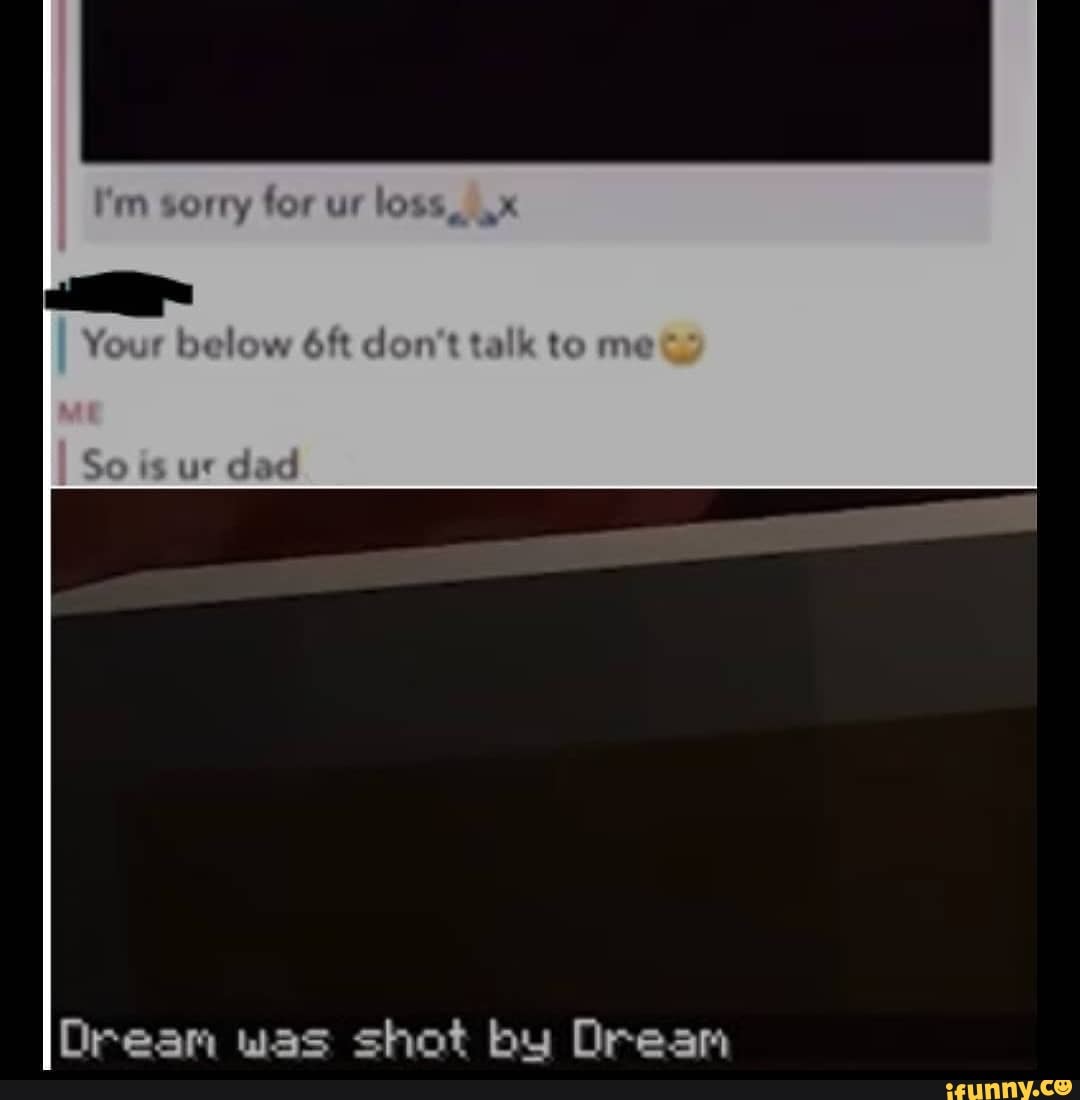 I'm sorry tor ur
Dream was shot bu Dream