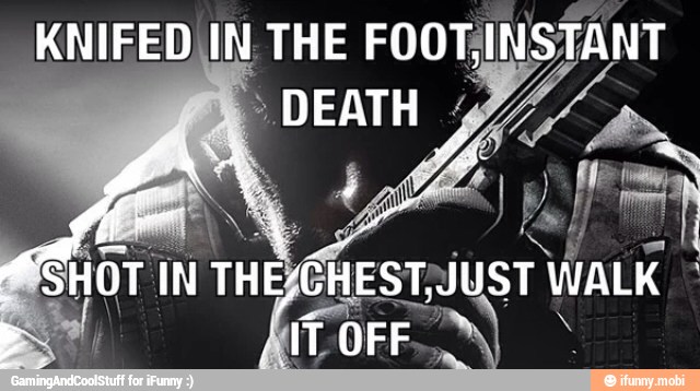 KNIFED IN THE FOOT; INSTANT