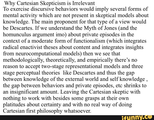 What are the stages of doubt through which descartes passes image