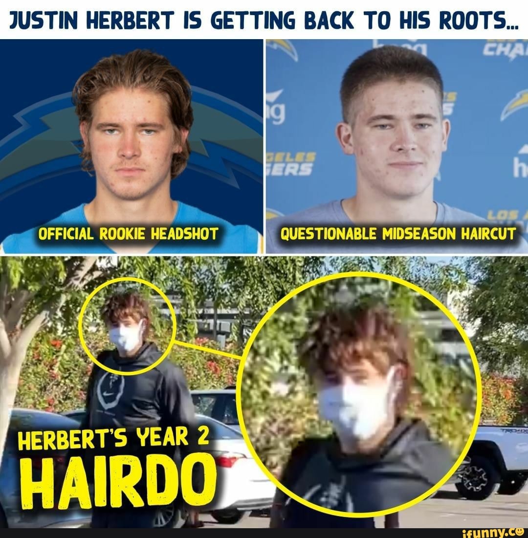JUSTIN HERBERT IS GETTING BACK TO HIS ROOTS OFFICIAL ROOKIE QUESTIONABLE  MIDSEASON HERBERT'S YEAR YEAR - iFunny Brazil