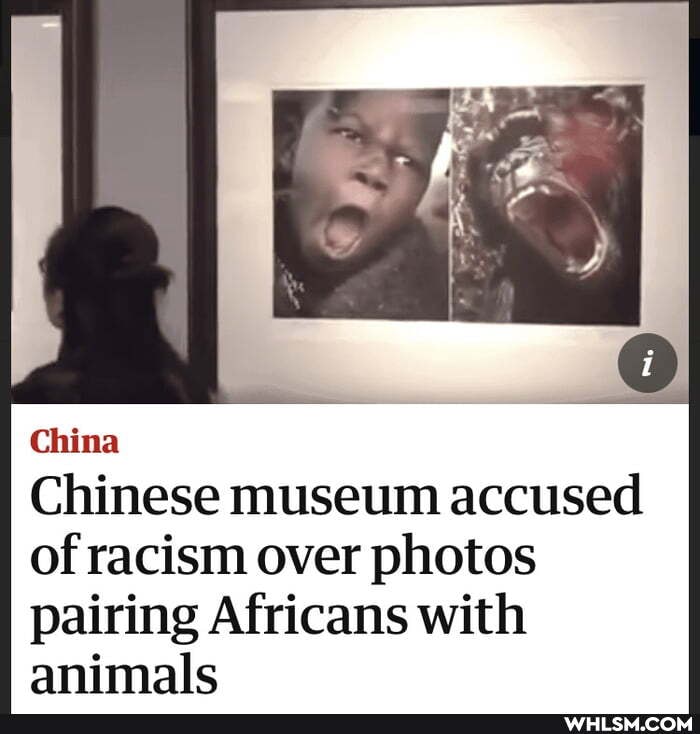 China
Chinese museum accused of racism over photos pairing Africans with animals