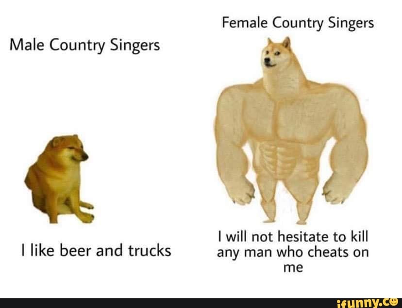 Country Singers
Male Country Singers
I will not hesitate to kill
I like beer and trucks who cheats
