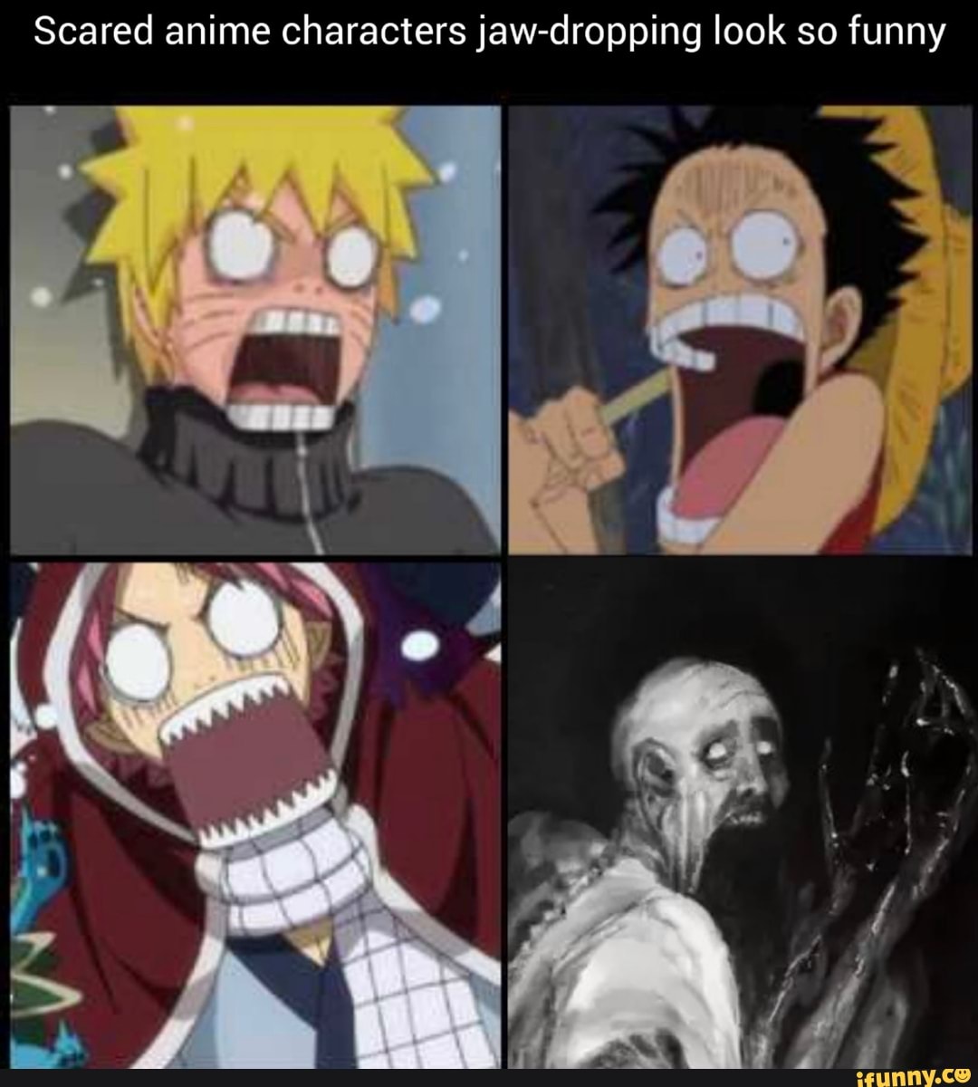 Anime reaction scared GIF - Find on GIFER