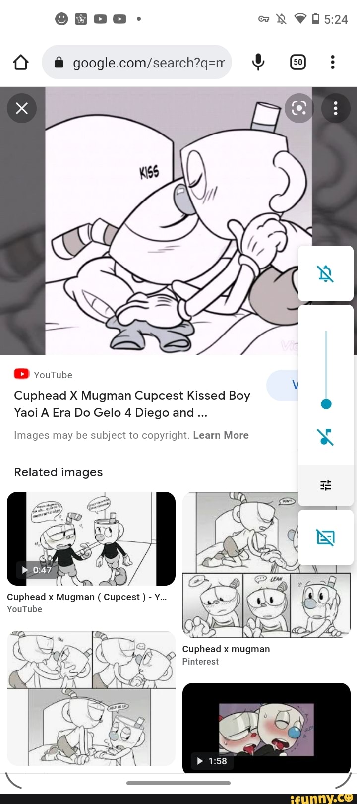 Cuphead kissing mugman