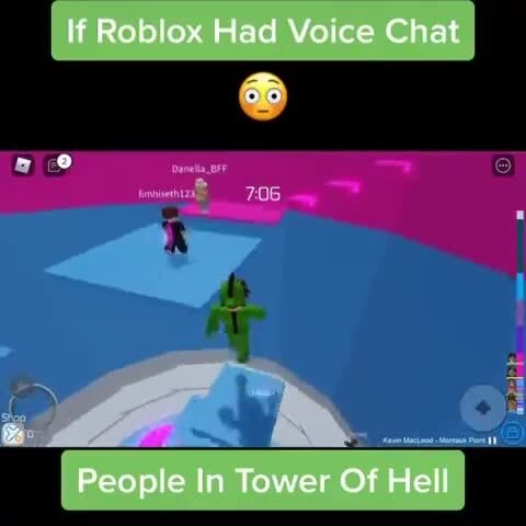 Roblox Had Voice Chat People In Tower Of Hell Ifunny - how to do a voice chat in roblox