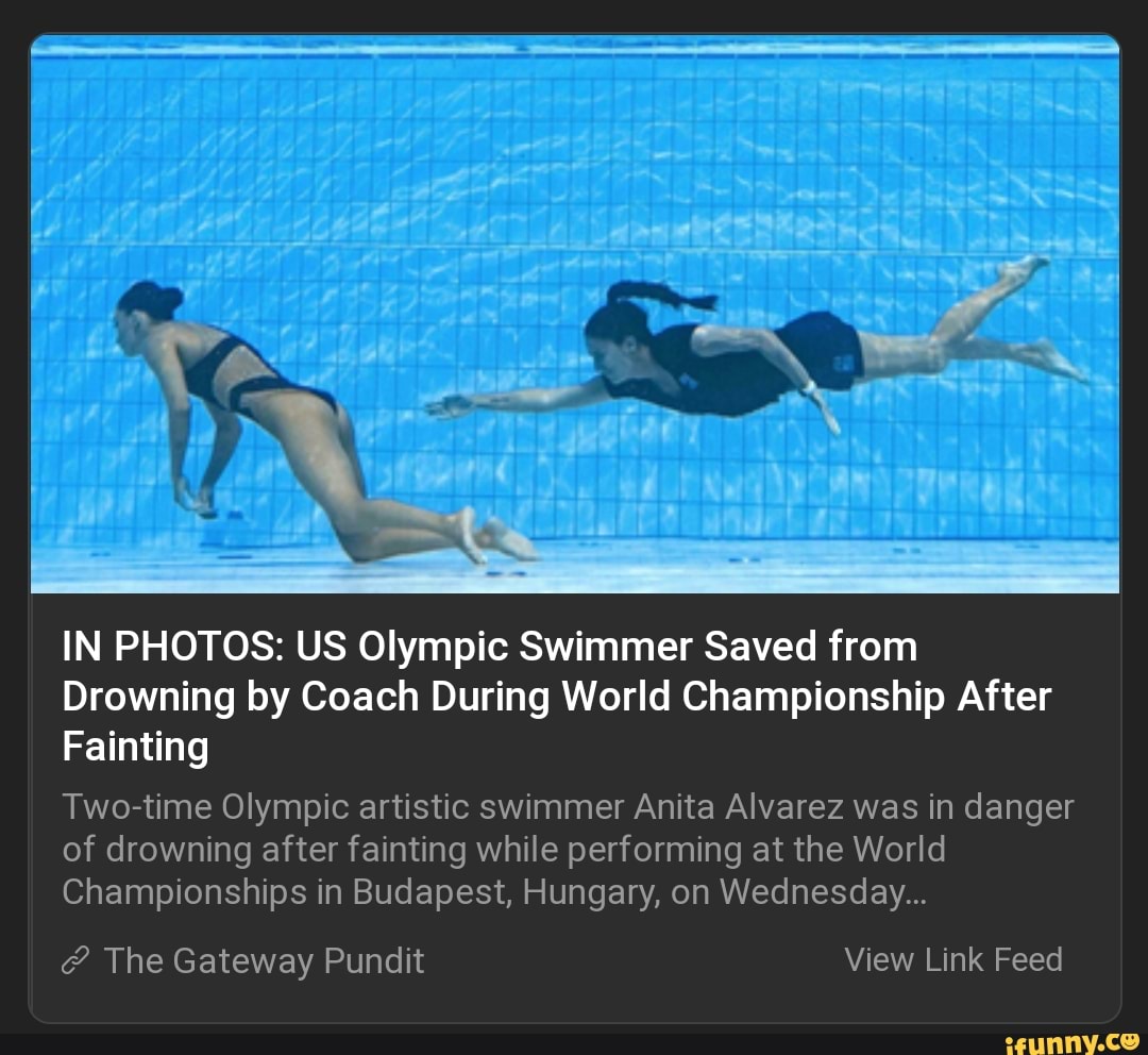 IN PHOTOS US Olympic Swimmer Saved from Drowning by Coach During World