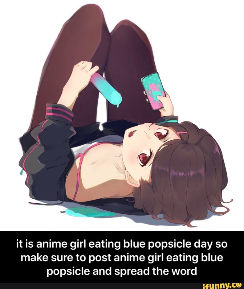 Anime Girl Eating Popsicle