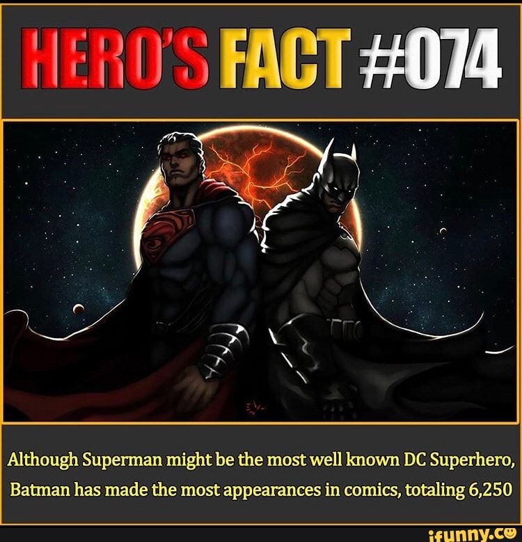 Although Superman might be the most well known DC Superhero, Batman has