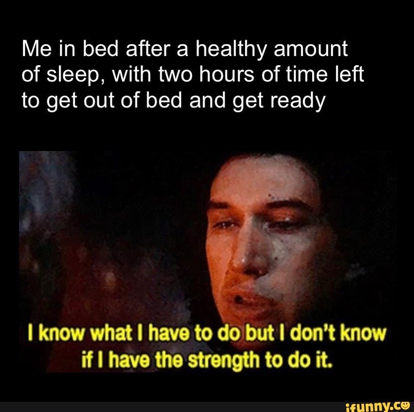 Me in bed after a healthy amount of sleep, with two hours of time left