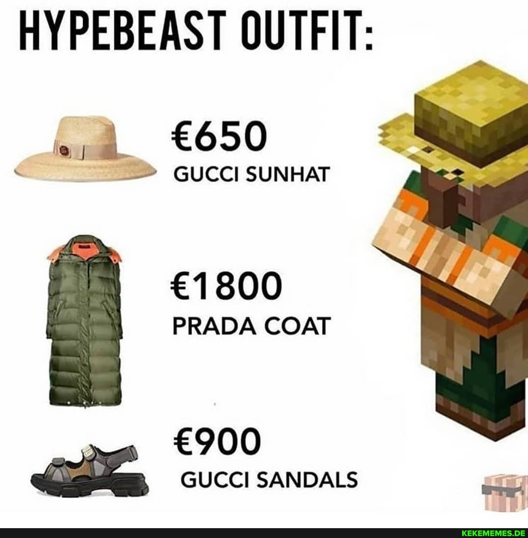 HYPEBEAST OUTFIT:
GUCCI SUNHAT
800
PRADA COAT
GUCCI SANDALS