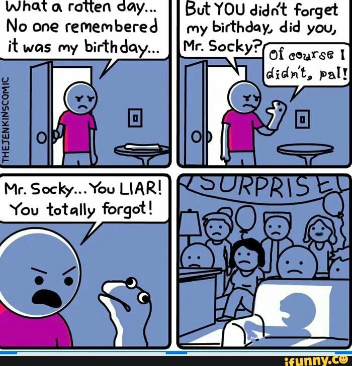 What Rotten Day No One Remembered It Was My Birthday But You Didn