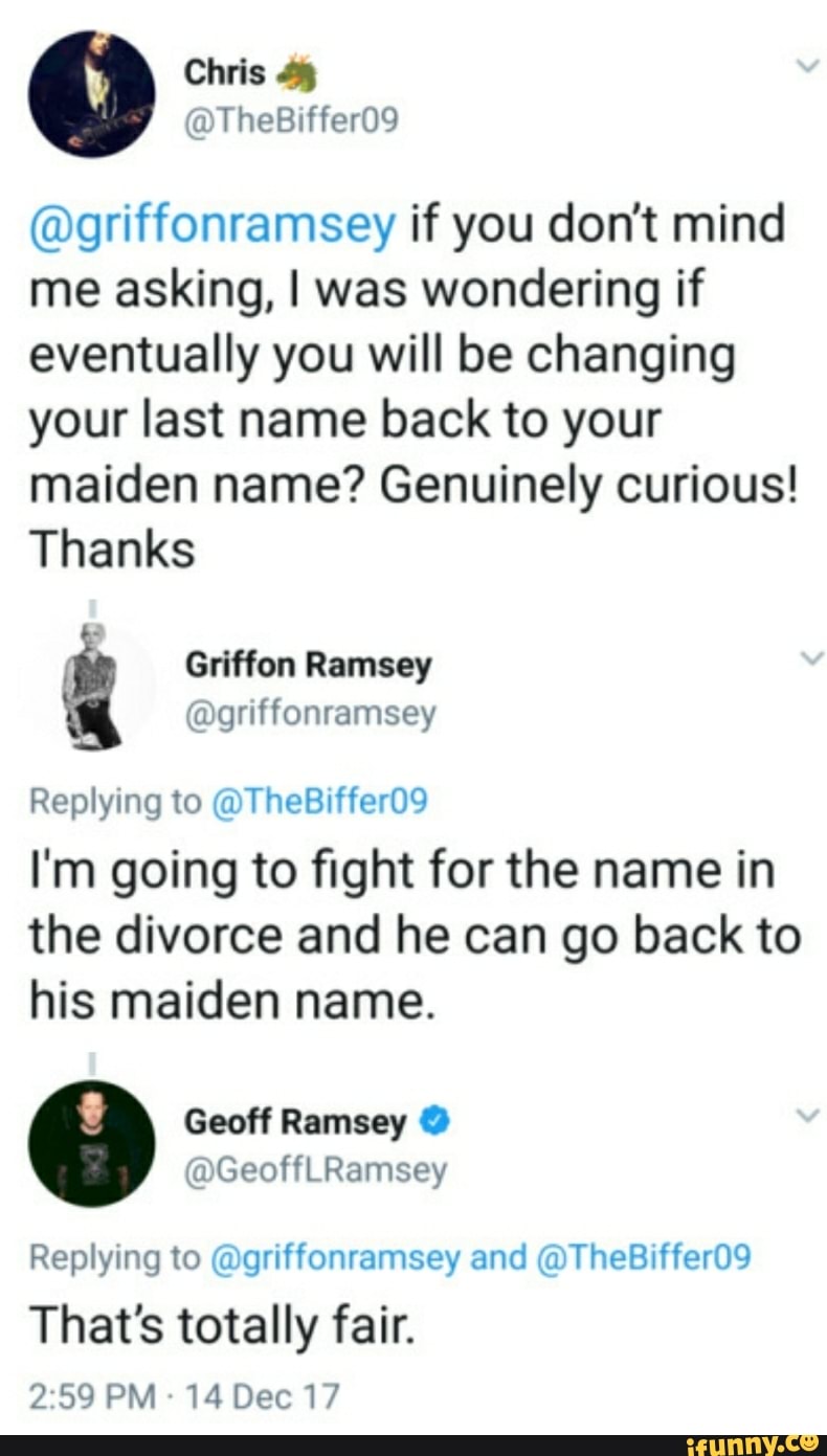 Birth griffon name ramsey Geoff Ramsey
