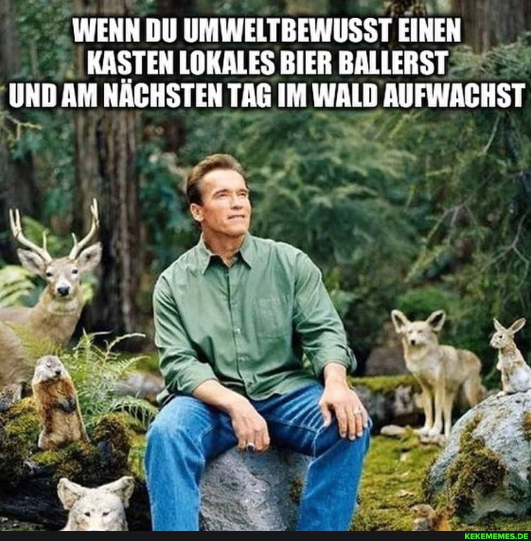 WENN DU UMWELTBEWUSST EINEN KASTEN LOKALES BIER BALLERST UND AM NÄCHSTEN TAG IM WALD AUFWACHST