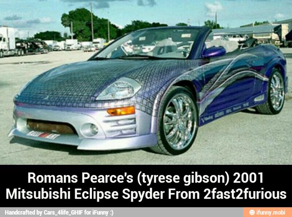 Romans Pearce's (tyrese gibson) 2001
Mitsubishi Eclipse Spyder From 2fast2furious - Romans Pearce's (tyrese gibson) 2001 Mitsubishi Eclipse Spyder From 2fast2furious