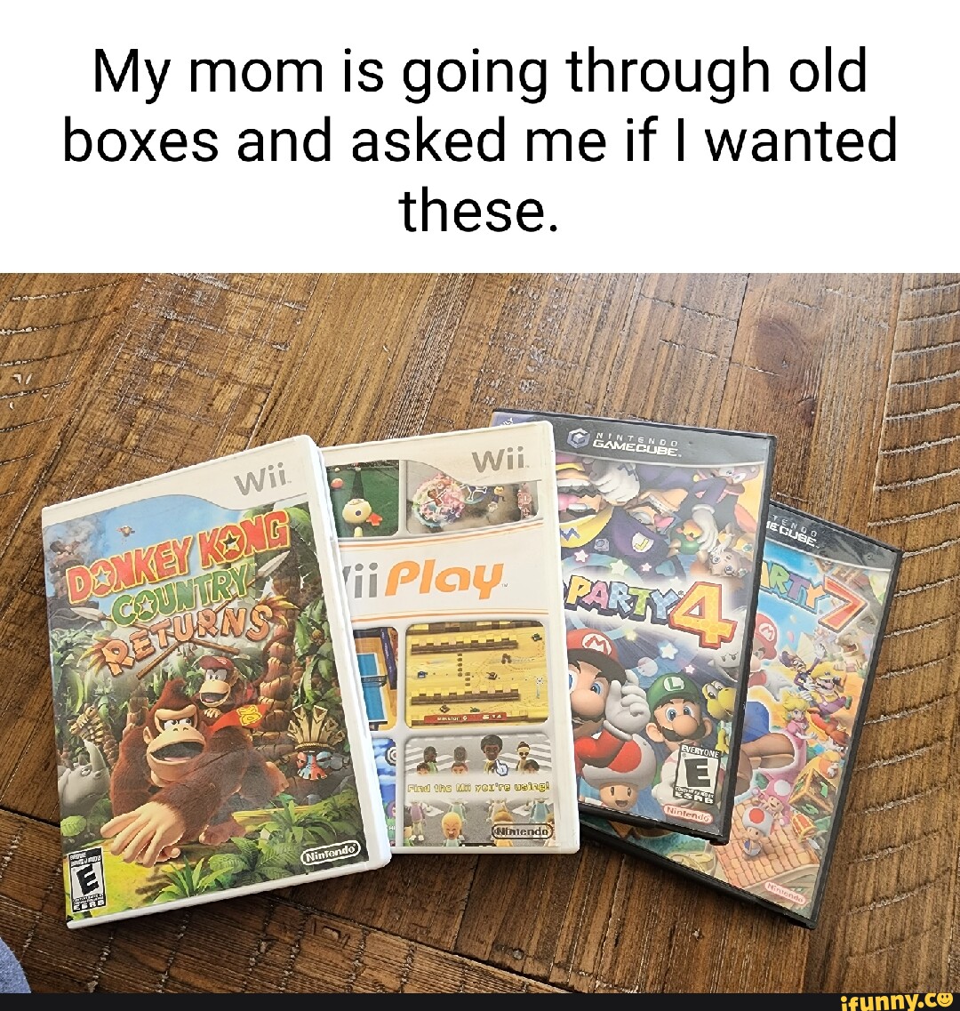 My mom is going through old boxes and asked me if I wanted these. - iFunny
