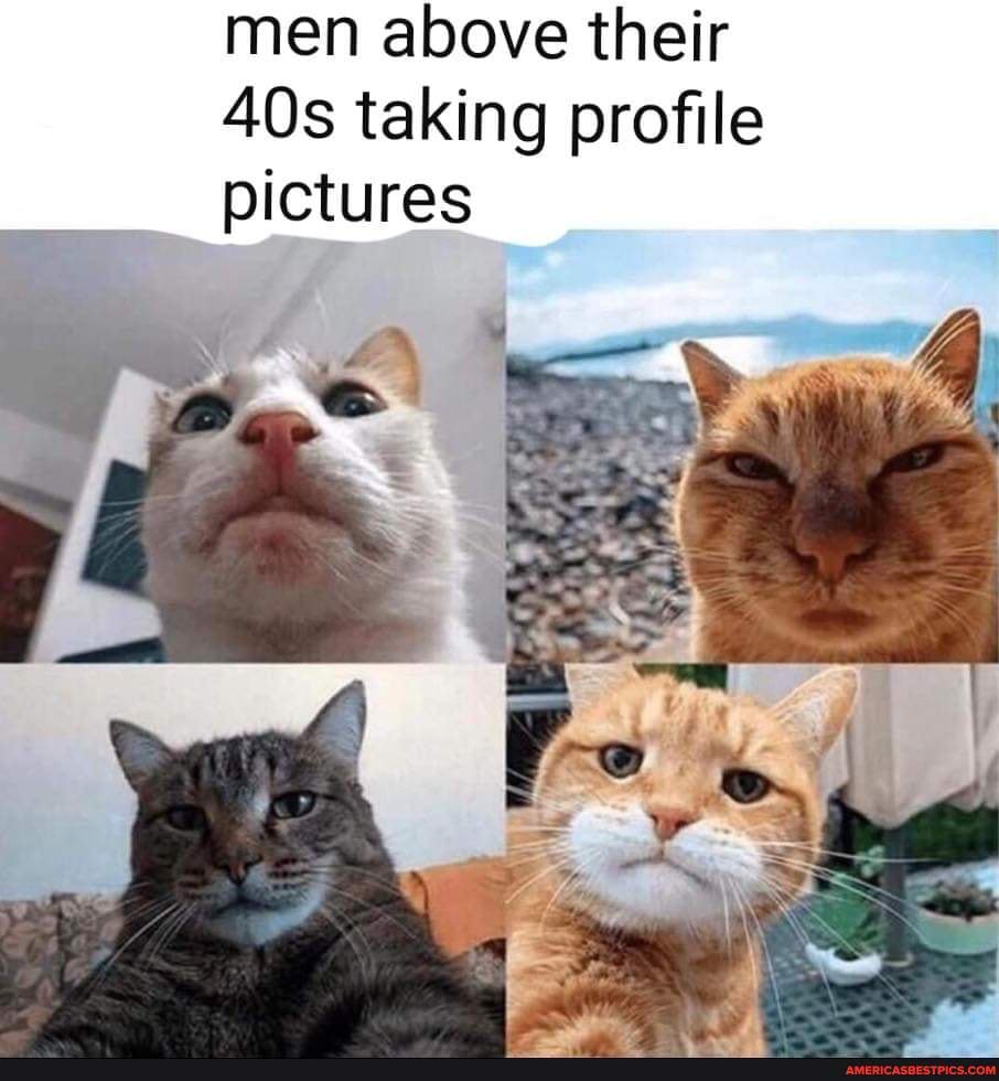 men above their taking profile pictures