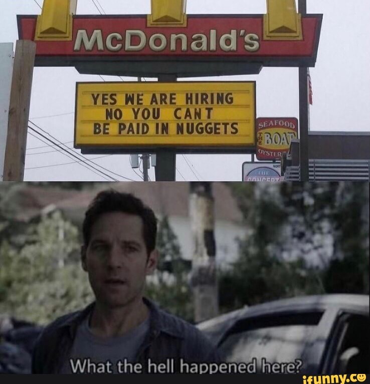 McDonald's
ARLE
What the hell hannened here?