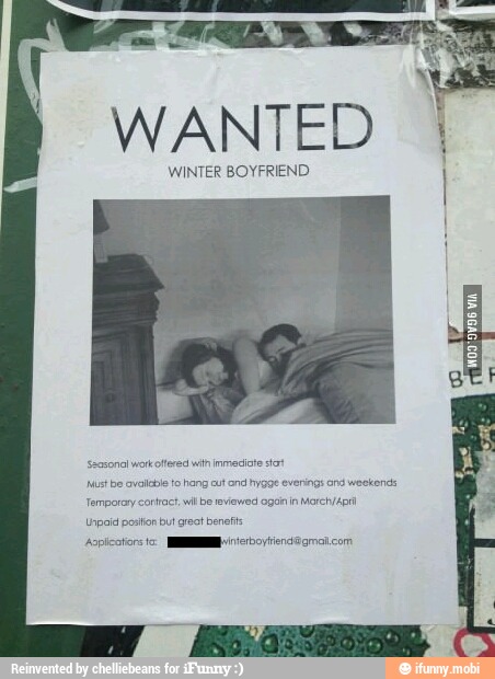 WANTED
I
WINTER BOYFRIEND