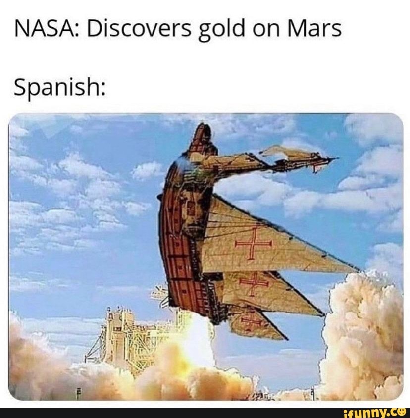NASA Discovers gold on Mars Spanish iFunny